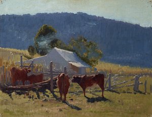 Melktijd (Araluen Valley) door Elioth Gruner